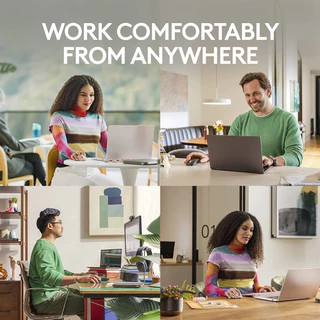 Logitech MX Anywhere 3S Bluetooth Compact Wireless Mouse เมาส์ไร้สายขนาดกะทัดรัด, ลากเมาส์ได้บนทุกพื้นผิว, คลิกเงียบ-1Y