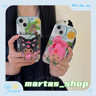 ❤️ส่งของขวัญ❤️ เคสไอโฟน 11 12 13 14 Pro Max ความนิยม การ์ตูน kuromi สไตล์คู่รัก หวานเท่ Case for iPhone สาวน่ารักหัวใจ