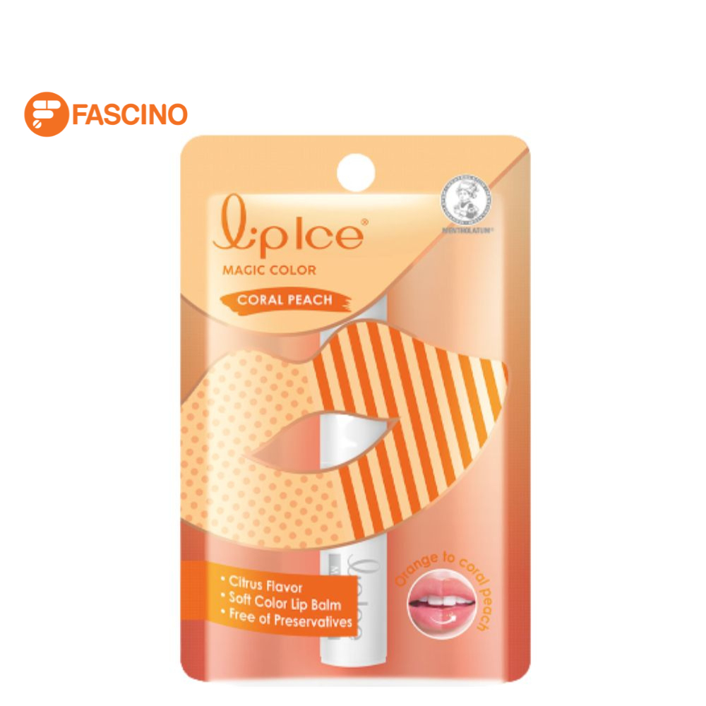 Mentholatum Lipice Magic Color ลิปบาล์มสีโทนคอรัล พีช ชุ่มชื่นยาวนาน 10 ชม. (2g.)
