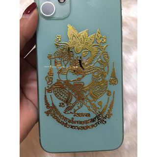 สติ๊กเกอร์มงคล พระพิคเนศ ปั้มนูน โลหะ วัตถุมงคล ติดมือถือ ติดเคสโทรศัพท์ ติดกระจก ติดรถยนต์ รถมอเตอไซต์ได้