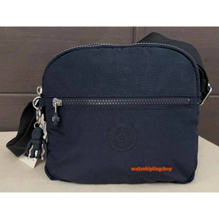 ส่งฟรีEMS  Kipling Keefe Crossbody Bag - Blue Bleu 2 สีกรมท่า