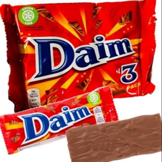 Daim Chocolate Bar 1 ห่อ มี 3 ชิ้น น้ำหนัก 84 กรัม BBF : 30/01/24