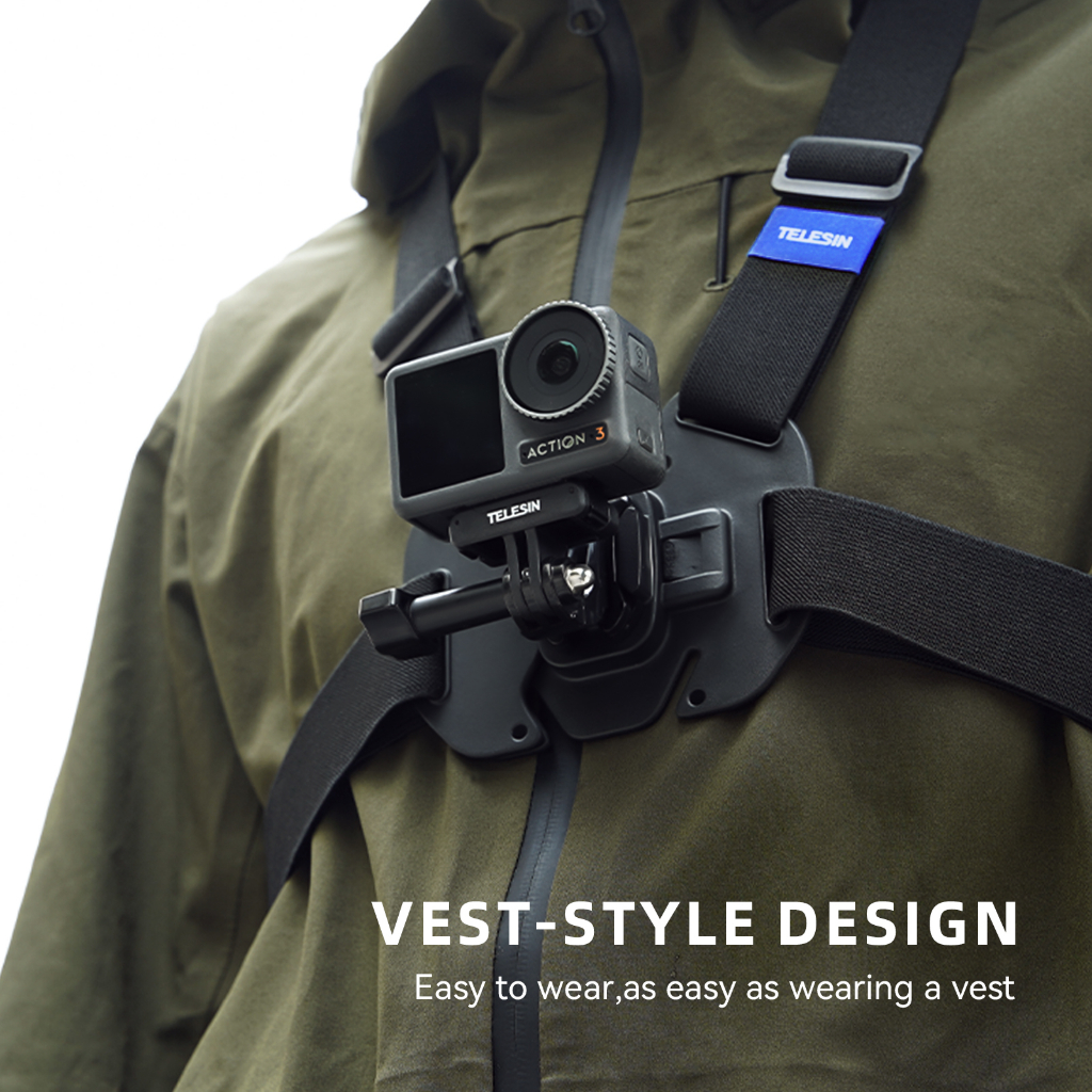 TELESIN (GP-UCS-001) New Vest Chest Strap for Action Cameras.