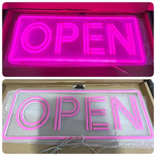 ป้ายไฟ ป้ายไฟตัวอักษร ป้ายไฟร้าน ป้ายไฟOPEN ป้ายไฟนีออน ป้ายไฟ ป้ายไฟLED-OPEN ทรงตั้ง ขนาด55x20