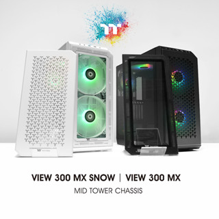 CASE Thermaltake View 300 MX TG ARGB E-ATX Mid Tower Computer Case with 2x200mm Front &amp; 1x120mm Rear ARGB Fan