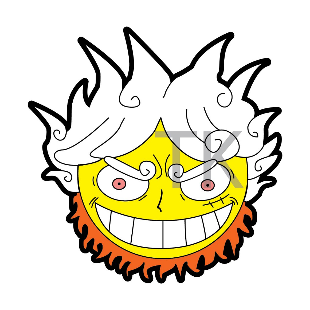 สติ๊กเกอร์ luffy sun nika 1 ชิ้น