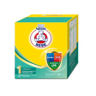 [นมผง] BEBE นมผง ตราหมี เบบี สูตร 1 1500 กรัม นมผงสำหรับเด็กแรกเกิด - 1 ปี