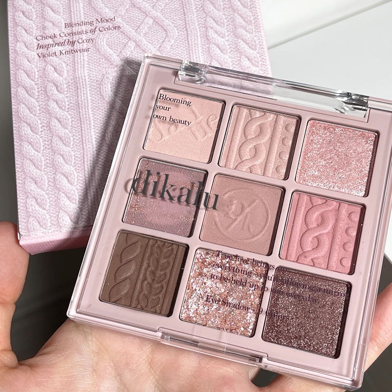 M327 Dikalu พาเลทอายแชโดว์ ชิมเมอร์ เนื้อแมตต์ สีสวย กันน้ำ ติดทนนาน 9 สี