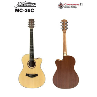 กีตาร์โปร่ง Mclorence MC-36C : 36 นิ้ว สีไม้ เคลือบด้าน