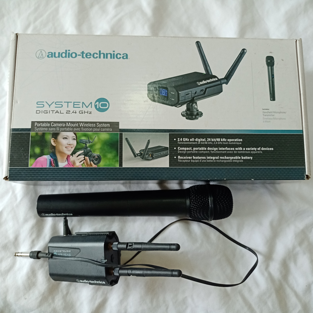 AUDIO-TECHNICA System 10 Digital Portable Camera-Mount - ATW-T1002 EX | Wireless Handheld Transmitter Microphone