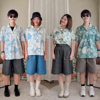 katji / พร้อมส่ง Unisex Hawaii Shirt เสื้อปกฮาวาย