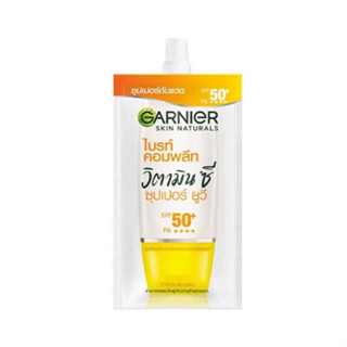 GARNIER การ์นิเย่ สกิน แนทเชอรัล ไบรท์ คอมพลีท ซุปเปอร์ ยูวี สปอต พรูฟ ซันสกรีน เอสพีเอฟ 50+/พีเอ++++ครีมกันแดดที่คู่ควร