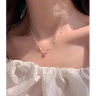 lacia.bkk - Heart pearl necklace สร้อยคอมุกหัวใจ