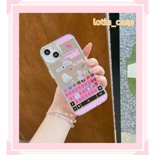 🎁ส่งของขวัญ🎁เคสไอโฟน สำหรับ 11 13 for iPhone Case 14 12 Pro Max  แฟชั่น น่ารัก คีย์บอร์ด กันกระแทก ปกป้อง เคสโทรศัพท์