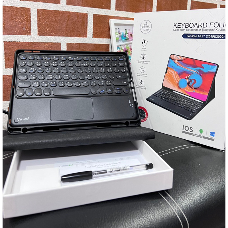 คีย์บอร์ด Wroof Casing for Tablet 10.2” Keyboard (Track Pad) Folio มือสองลอง1ครั้ง