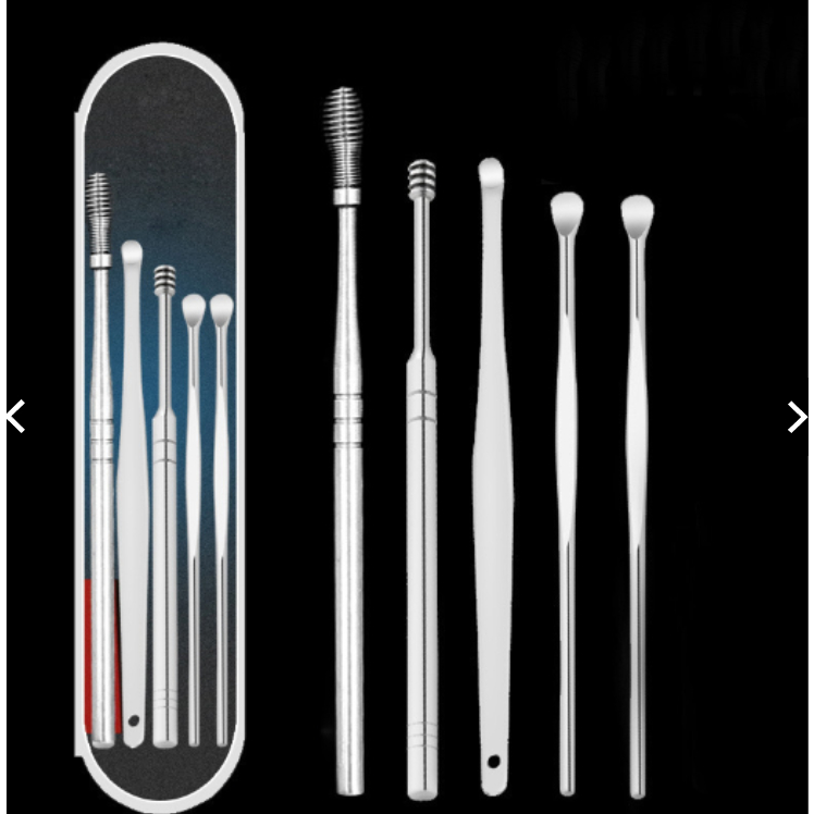 📌🔥 ชุดไม้แคะหูสแตนเลส อุปกรณ์แคะหู ที่แคะหู 1 ชุดมี 6 ชิ้น พร้อมกล่องใส่สวยงาม ไม้แคะหู อุปกรณ์แคะหู ที่แคะหู - รูปที่ 7