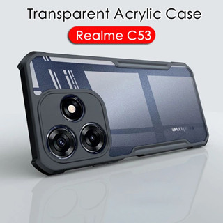 ตรงรุ่น เคสอะคริลิค ด้านหลัง สําหรับ Realme C53/C51 ใส PC TPU เคสนิ่ม กันกระแทก ขอบกันชน ถุงลมนิรภัย ป้องกันการหล่น 027