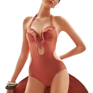 Annebra Cruise ชุดว่ายน้ำ วันพีช Cut Out One Piece Swimsuit รุ่น 9-328 สีส้มอิฐ