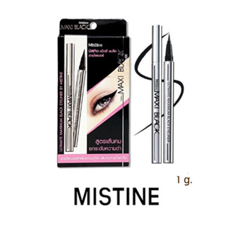 🔥🔥ปีผลิต 2023ผลิตใหม่❤️❤️ Mistine Maxi Black Eyeliner มิสทีน แม็กซี่ แบล็ค อายไลเนอร์ 1g