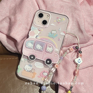 เคส สำหรับ ไอโฟน เคสซิลิโคน สินค้าพร้อมส่งจากไทย สำหรับ Iphone 14 13 12 11 Pro max เคสรถชม+ไอริง+สายTPU-S1308