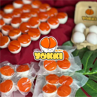 ไข่ครอบ YOKKI นุ่มหนึบ ไข่แดงแฝด (1ครอบ=2ไข่แดง) ไข่ครอบสงขลา