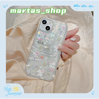 ❤️ส่งของขวัญ❤️ เคสไอโฟน 11 12 13 14 Pro Max HelloKitty หวานสวย แฟชั่น ความนิยม ฤดูร้อน Case for iPhone สาวน่ารักหัวใจ