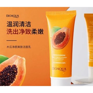 Bioaqua Papaya Cleansing 100 g. โฟมล้างหน้ามะละกอ มะละกอ