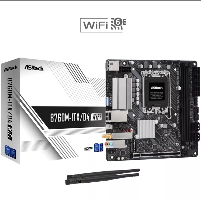 MAINBOARD (เมนบอร์ด) ASROCK B760M-ITX/D4 WIFI (DDR4) (SOCKET LGA 1700) (MINI-ITX)