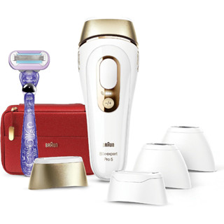 Braun Silk-Expert Pro 5 PL5387 IPL Hair Removal With Pouch, Wide Head, 2 Precision Heads And Venus Razor, Gift For Women