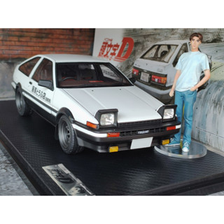 โมเดลรถAE86 1/18 โมเดลรถtoyotaAE86 โมเดลรถ ignition model IG2871 toyota Trueno AE86 INITIAL D  1:18 ราคาโมเดลรถของขวัญ