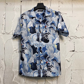 เสื้อฮาวายลายนกกระเรียน hawaii ไซส์ m l xl 2xl 3xl 4xlผ้าไหมซาตินอิตาลี่💯% ผ้านิ่มใส่สบายไม่ร้อน ใส่ได้ทั้งชายและหญิง