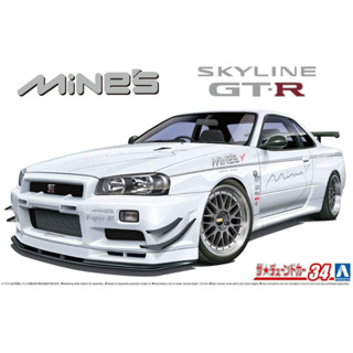 พลาสติก โมเดล ประกอบ AOSHIMA สเกล 1/24 Mines BNR34 Skyline GT-R 02