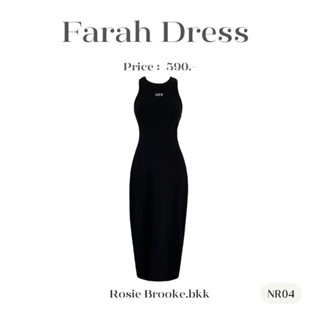 NR04 l FARAH DRESS เดรสยาว ผ้าไหมพรม