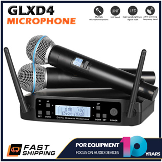 🥇 GLXD4Wireless 🎙️microphone 🎤uhf ไมโครโฟนไร้สายขาตั้งบลูทู ธ เสียงสดไมโครโฟนเดสก์ท็อปคาราโอเกะไลฟ์ไซต์🎤