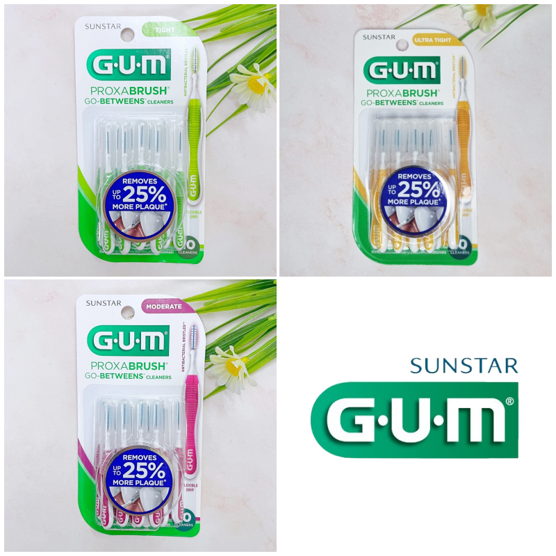 [GUM®] Proxabrush Go-Betweens Cleaners 10 Count แปรงทำความสะอาดซอกฟัน ขจัดคราบพลัด จัดฟัน Dental Picks