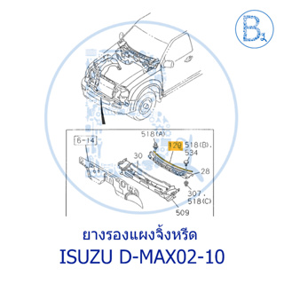 **อะไหล่แท้** ยางรองแผงคอจิ้งหรีด ISUZU D-MAX02-10 ดีแมกเก่า