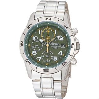 【ส่งตรงจากญี่ปุ่น】 Seiko Snd377P นาฬิกาข้อมือโครโนกราฟ สีเขียวมะกอกเข้ม สําหรับผู้ชาย