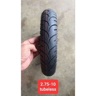 ยางนอก 2.75-10 ยางใหม่ เกรดB ผลิตปี21-22 ลบตรา tubeless