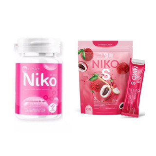 Niko Gluta นิโกะ กลูต้าบรรจุ  30 แคปซูล &amp; NIKO S ผงบุก นิโกะเอส 5 ซอง