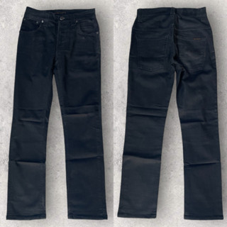 NUDIE THIN FINN DRY BLACK COATED