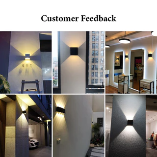 【จัดส่ง3วัน】โคมไฟติดผนัง LED ไฟติดผนัง กันน้ำ 6W/10W ไฟติดผนังภายนอก ในร่ม โคมไฟผนัง สีดำ โคมไฟหน้าบ้าน สําหรับตกแต่งบ้า