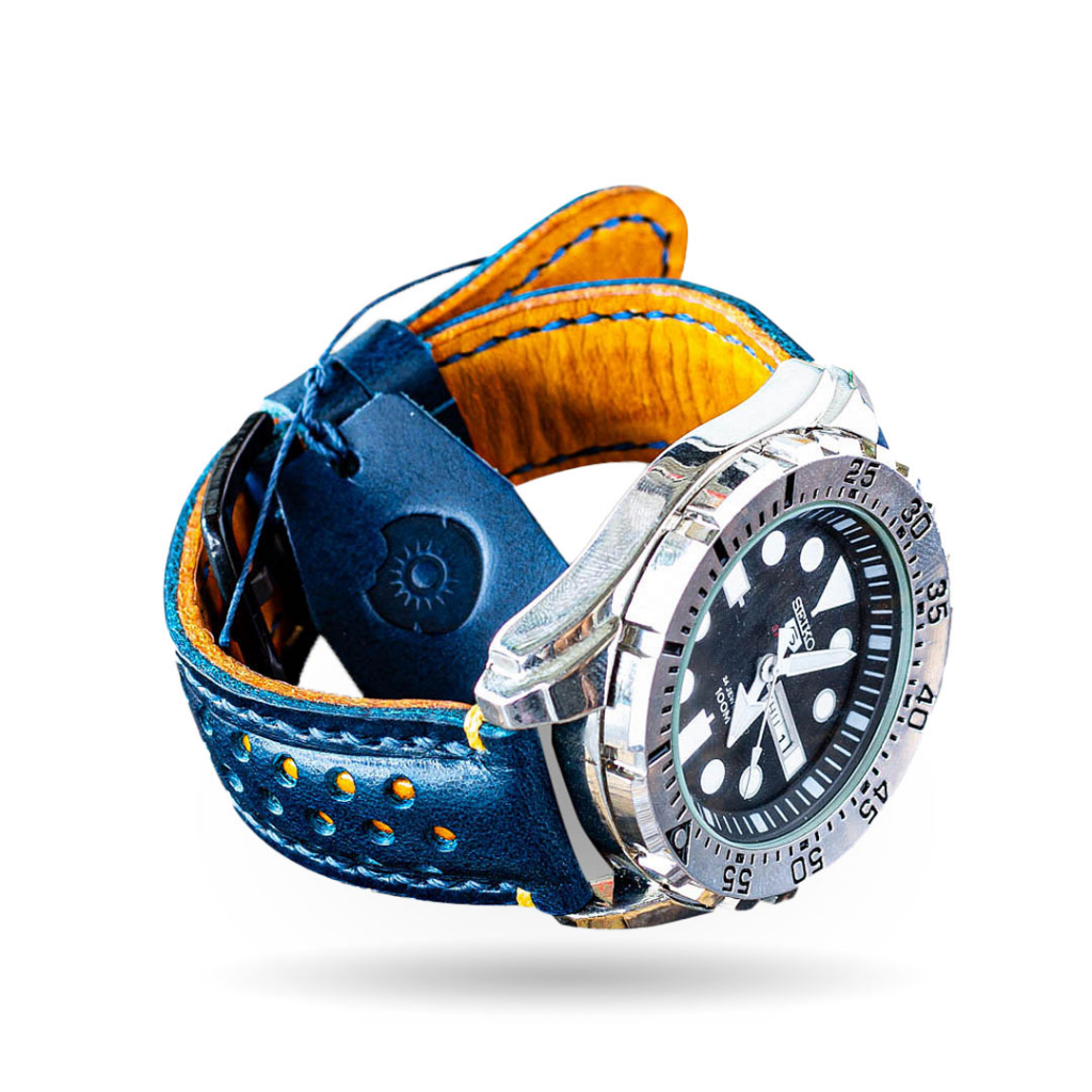 สายนาฬิกาข้อมือ, Handmade, Firmly 587, (OP) Style, Leather Watch Strap, Italian Veg Tanned