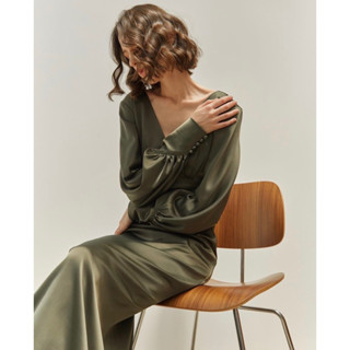 ส่งต่อ Threep Blanche Dress - Forest Green  Size M ชุดเดรสออกงาน