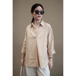 Pipa Vneck shirt Beige