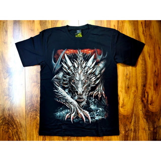 เสื้อยืด T-Shirt  สกรีนหน้า-หลัง ป้าย เสื้อเรืองแสง Size L