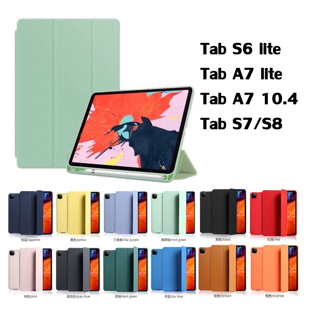 012.เคสฝาพับ เคส Tablets Samsung Galaxy Tab A8 10.5/Tab S6 lite/Tab A7 10.4/Tab S7/S8/Tab A7 lite มี