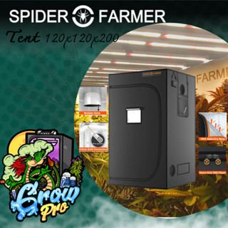 Spider Farmer® 4×4 Grow Tent – 48″X48″X80″(120X120X200cm) เต๊นท์ปลูกผัก