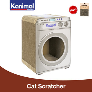 Kanimal Cat Toy ของเล่นลับเล็บ รุ่น Washing Machine สำหรับแมวทุกวัย Size M ขนาด 42x25x30 ซม. แถมฟรี! Catnip กัญชาแมว