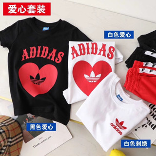 ส่งจากไทย🇹🇭 289฿ ชุดกีฬาเด็ก Adidas เสื้อ+เกง แขนสั้น ขาสั้น | ทั้งชุด 100-140