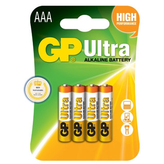 GP AAA alkaline battery ถ่านอัลคาไลน์ ถ่านaaa 3a แพ็ค 4 ก้อน รุ่นGPB-24AU-2U4